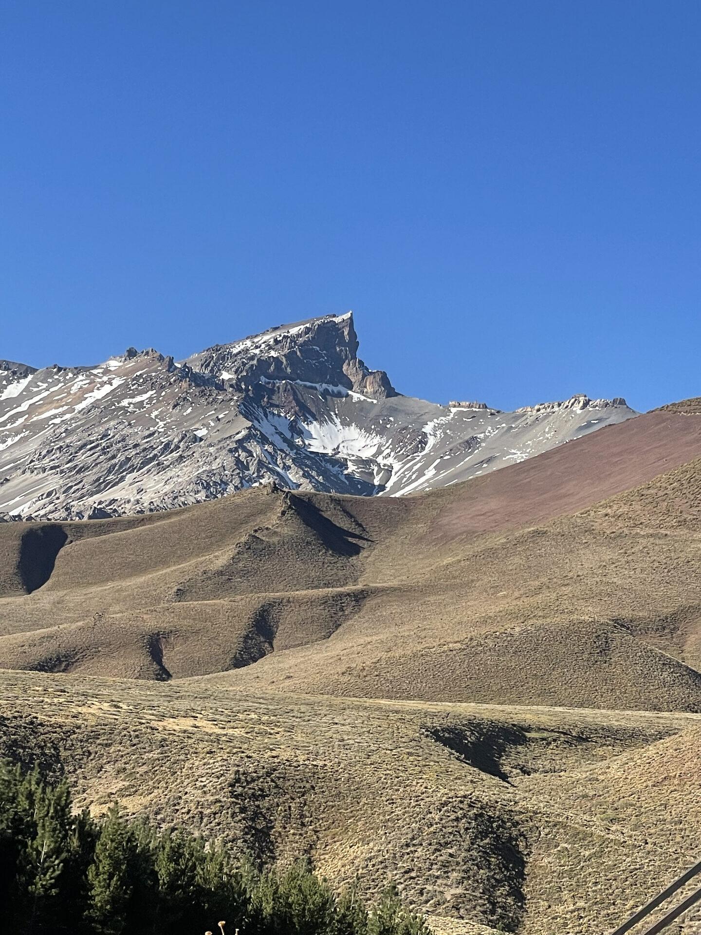 Snow-capped Andean peak above the foothills, Mendoza